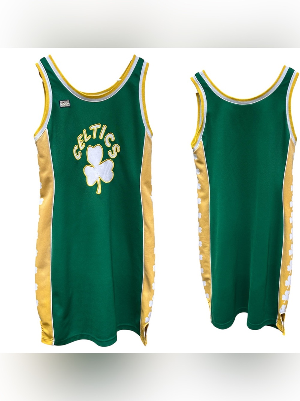Y2K Vintage NBA Boston Celtics Classic Green & Gold Basketball Jersey Dress